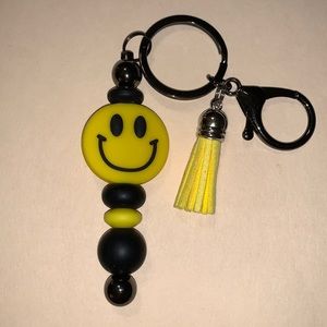 Handmade 😀 Smiley Face Keychain/Purse Charm with Tassel
